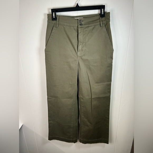 Frame Denim Wide Leg Pants High Rise Army Green Size 27. Never worn. Like New - Picture 3 of 7